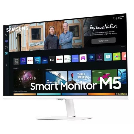 شاشة سامسونج M5 ذكية مقاس 27" - دقة FHD - نظام Tizen - تطبيقات بث وألعاب - سماعات مدمجة - لون أبيض شاشة سامسونج M5 ذكية مقاس 27" - دقة FHD - نظام Tizen - تطبيقات بث وألعاب - سماعات مدمجة - لون أبيض