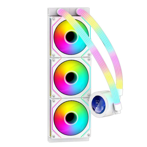قيم اون كراكن N360 مبرد مائي احترافي 360mm RGB مع شاشة - ابيض قيم اون كراكن N360 مبرد مائي احترافي 360mm RGB مع شاشة - ابيض