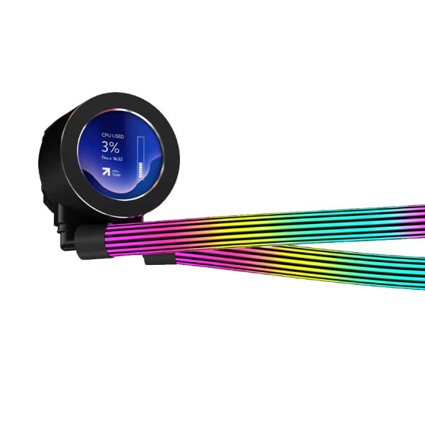 قيم اون كراكن N360 مبرد مائي احترافي 360mm RGB مع شاشة - اسود قيم اون كراكن N360 مبرد مائي احترافي 360mm RGB مع شاشة - اسود
