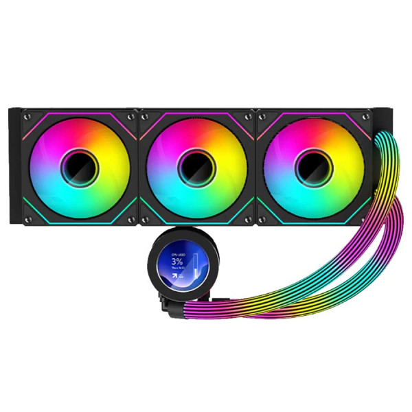 قيم اون كراكن N360 مبرد مائي احترافي 360mm RGB مع شاشة - اسود قيم اون كراكن N360 مبرد مائي احترافي 360mm RGB مع شاشة - اسود