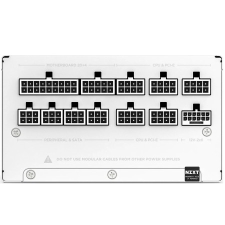NZXT C1200 Fully Modular 1200W 80+ GOLD - ATX 3.1 - Power Supply - White NZXT C1200 Fully Modular 1200W 80+ GOLD - ATX 3.1 - Power Supply - White