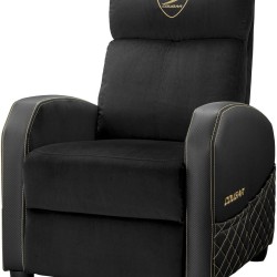 كرسي العاب COUGAR Ranger Elite Sofa, تصميم يشبه الأريكة مع وسائد فاخرة, رافعة غاز Class 4, مساند ذراع قابلة للتعديل, جلد PVC فاخر, يتحمل الى  160 كجم - أسود/ذهبي 