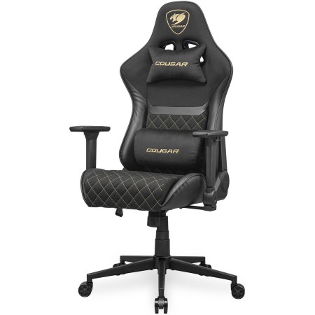 COUGAR ARMOR ONE V2 F gaming chair, 2D armrests, Ergonomic design, Class-4 gas, up to 150 kg - Black / Gold COUGAR ARMOR ONE V2 F gaming chair, 2D armrests, Ergonomic design, Class-4 gas, up to 150 kg - Black / Gold
