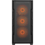 صندوق احترافي Cougar Uniface RGB من فئة Mid-Tower، مزوّد بـ 4 مراوح ARGB مثبتة مسبقًا، مع لوح جانبي من الزجاج الحراري، ولوحة منافذ أمامية تتضمن منفذ USB-C Gen2 - اسود