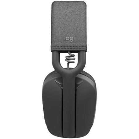 سماعة رأس لاسلكية Logitech Zone Vibe 100، مزودة بـ ميكروفون مزود بإلغاء الضوضاء، وبطارية تدوم حتى 20 ساعة - اسود