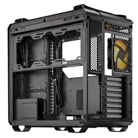 اسوس توف GT502 بلس كيس للكمبيوتر بحامل يد مع 4 مراوح مضيئة  - اسود