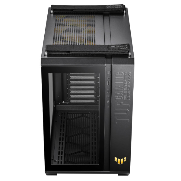 اسوس توف GT502 بلس كيس للكمبيوتر بحامل يد مع 4 مراوح مضيئة - اسود اسوس توف GT502 بلس كيس للكمبيوتر بحامل يد مع 4 مراوح مضيئة - اسود