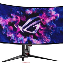 شاشة العاب منحنية ASUS ROG SWIFT PG39WCDM, مقاس 39 بوصة, دقة OLED WQHD (3440x1440), معدل تحديث 240 هرتز, زمن استجابة 0.03 م/ثا, منفذ Type-C 90W - أسود