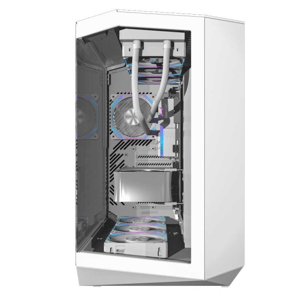 Darkflash Arcee DY470 Temp-Glass ATX Mid Tower Case 4xARGB Fan - White Darkflash Arcee DY470 Temp-Glass ATX Mid Tower Case 4xARGB Fan - White