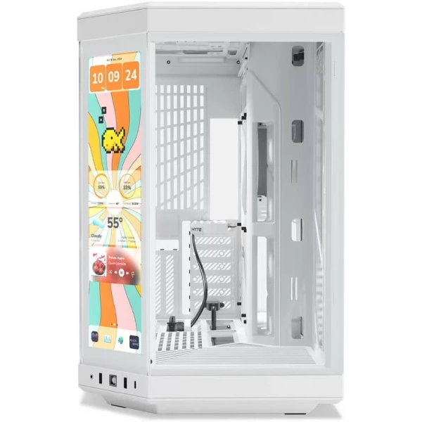 HYTE Y70 Touch Infinite ATX Dual Chamber Mid Tower Case - White