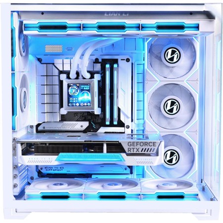 Lian Li O11 Vision Compact Case - 3-Side Tempered Glass - Aluminum - White