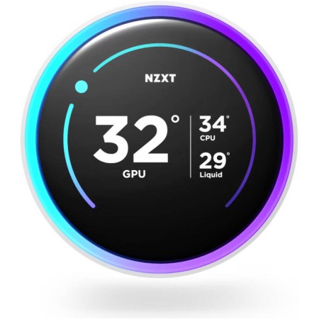 ان زي اكس تي كراكن ايليت V2 مبرد مائي 360 ملم مع شاشة - ابيض ان زي اكس تي كراكن ايليت V2 مبرد مائي 360 ملم مع شاشة - ابيض