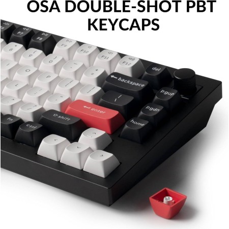 لوحة مفاتيح ألعاب لاسلكية Keychron Q1 ميكانيكية بحجم 75% مع مفاتيح Gateron Double-Rail Magnetic Nebula، تدعم اللغة العربية – اللون أسود كربوني لوحة مفاتيح ألعاب لاسلكية Keychron Q1 ميكانيكية بحجم 75% مع مفاتيح Gateron Double-Rail Magnetic Nebula، تدعم اللغة العربية – اللون أسود كربوني