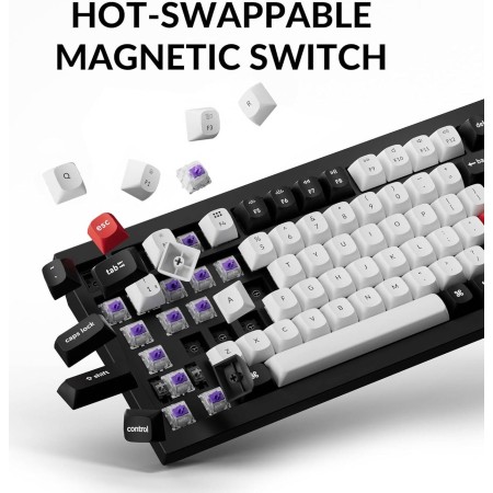 لوحة مفاتيح ألعاب لاسلكية Keychron Q1 ميكانيكية بحجم 75% مع مفاتيح Gateron Double-Rail Magnetic Nebula، تدعم اللغة العربية – اللون أسود كربوني لوحة مفاتيح ألعاب لاسلكية Keychron Q1 ميكانيكية بحجم 75% مع مفاتيح Gateron Double-Rail Magnetic Nebula، تدعم اللغة العربية – اللون أسود كربوني