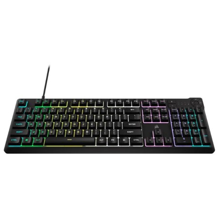 لوحة مفاتيح ألعاب سلكي احترافي CORSAIR K55 Core RGB، مفاتيح مطاطية (Rubber Dome)، 6 أزرار ماكرو، متوافقة مع PC – Mac – Xbox – PS - اسود لوحة مفاتيح ألعاب سلكي احترافي CORSAIR K55 Core RGB، مفاتيح مطاطية (Rubber Dome)، 6 أزرار ماكرو، متوافقة مع PC – Mac – Xbox – PS - اسود
