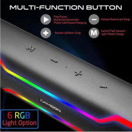 قيم اون دومينيتور ســبيكر ساوند بار اضاءة ار جيبي يدعم وايرليس و بلوتوث - أسود 