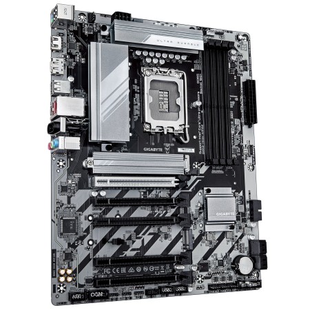 مذربورد جيجابايت B860 DS3H WiFi 6E، تدعم ذاكرة DDR5 ومنفذ M.2 ومنفذ PCIe 5.0 x16 ونظام صوتي 7.1 قناة - مقاس ATX ومقبس LGA 1851