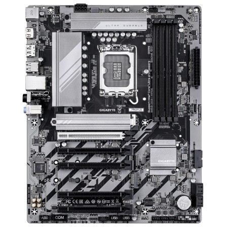 مذربورد جيجابايت B860 DS3H WiFi 6E، تدعم ذاكرة DDR5 ومنفذ M.2 ومنفذ PCIe 5.0 x16 ونظام صوتي 7.1 قناة - مقاس ATX ومقبس LGA 1851