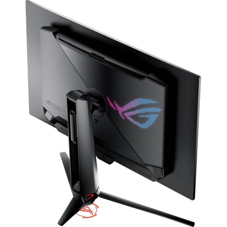 شاشة العاب احترافية  ASUS ROG SWIFT, مقاس 32 بوصة, مزدوجة الدقة 4K 240 MHz او FHD 480 MHz, زمن استجابة 0.03 م/ثا - USB-C 90W - أسود