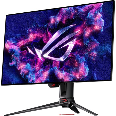 شاشة العاب احترافية  ASUS ROG SWIFT, مقاس 32 بوصة, مزدوجة الدقة 4K 240 MHz او FHD 480 MHz, زمن استجابة 0.03 م/ثا - USB-C 90W - أسود