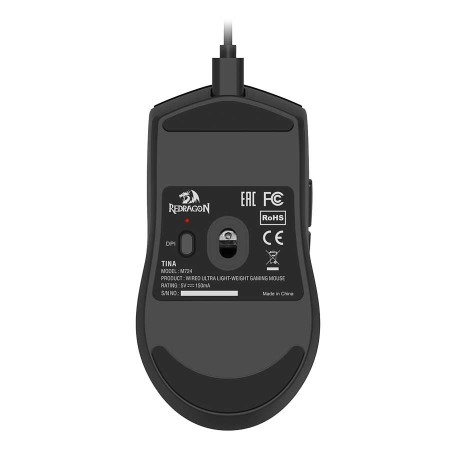 فأرة ألعاب سلكية REDRAGON K1NG 1K M724 – تصميم فائق الخفة 42 غ، دقة تصل إلى 12,400 DPI، معدل استجابة 1000 Hz – اسود فأرة ألعاب سلكية REDRAGON K1NG 1K M724 – تصميم فائق الخفة 42 غ، دقة تصل إلى 12,400 DPI، معدل استجابة 1000 Hz – اسود