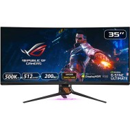 ASUS ROG Swift PG35VQ Ultra-Wide HDR Gaming Monitor, 35” 21:9 (3440 x 1440), 200Hz, 2ms, G-SYNC Ultimate, Quantum-dot