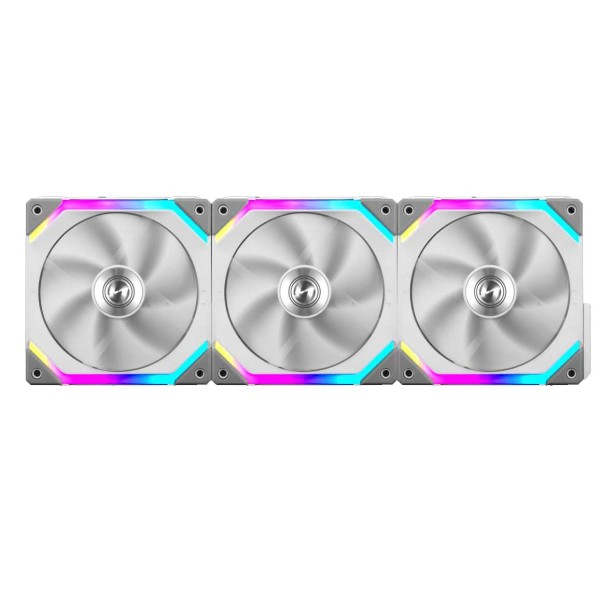 LIAN LI UNI SL120mm Addressable RGB LED PWM Fan|  ليان لي يوني اس ال120 -  3 مراوح مضيئة أبيض