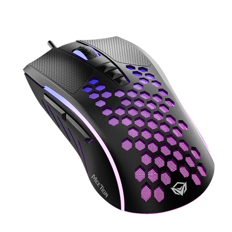 MEETiON GM015 Lightweight Honeycomb RGB Gaming Mouse
