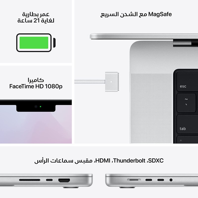 Apple 16.2" MacBook Pro ( 2021 - SILVER ) M1 MAX - 1TB