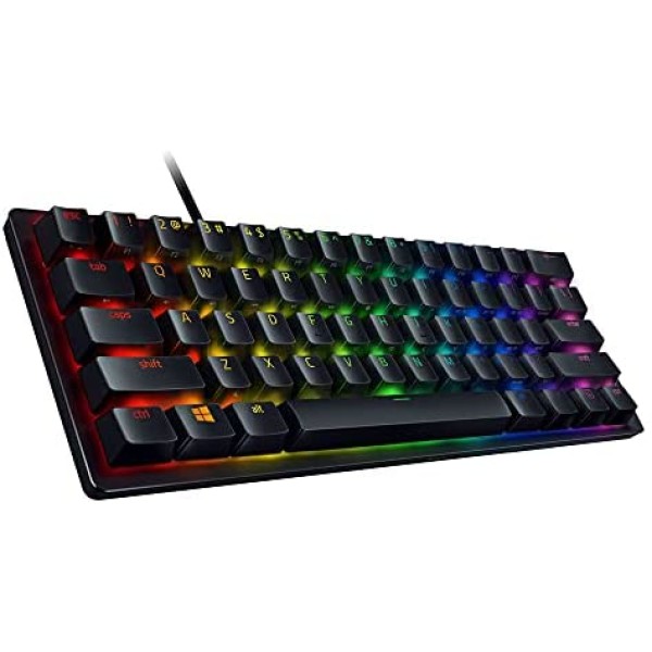 Razer Huntsman Mini Gaming Keyboard - Clicky Optical Switch (Purple) - Chroma RGB - لوحة مفاتيح ريزر هنتسمان ايليت ميني