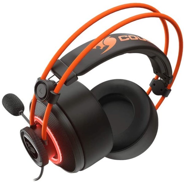 COUGAR IMMERSA PRO Prix RGB 7.1 Virtual Surround USB Compatible with PS5 PS4 & PC - Orange سماعة رأس ايمرسا برو