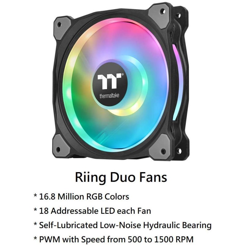 Thermaltake Floe DX 280 Dual Riing Duo 16.8 Million Colors RGB Liquid Cooling All-in-One