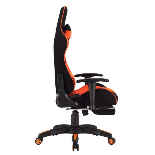 MeeTion MT-CHR25 Gaming Chair with Footrest and Back Massage - Black/Orange - كرسي ألعاب ميشن مع مساج ظهر