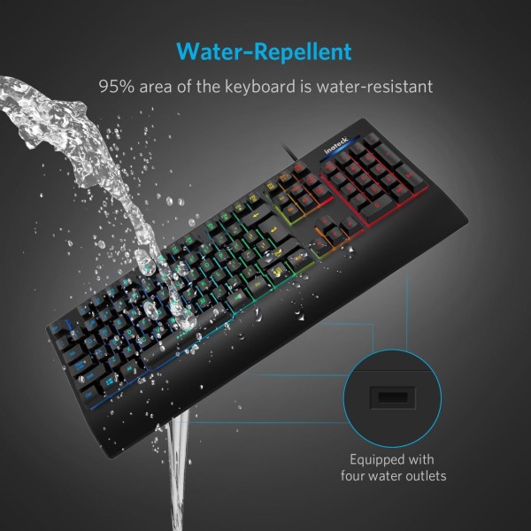 Inateck RGB Wired Gaming Keyboard - لوحة مفاتيح ألعاب