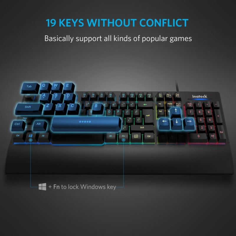Inateck RGB Wired Gaming Keyboard