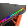 MeeTion MT-DSK20 RGB LED light Pc Computer Gaming Desk - Black/Orange