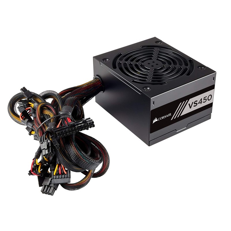 CorsairVS450 450 W Active PFC 80 Plus White Certified Power Supply 