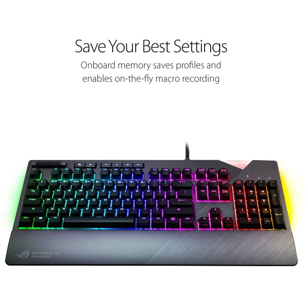 ASUS ROG Strix Flare RGB mechanical gaming keyboard with Cherry MX RED Switches - كيبورد اسوس فلار