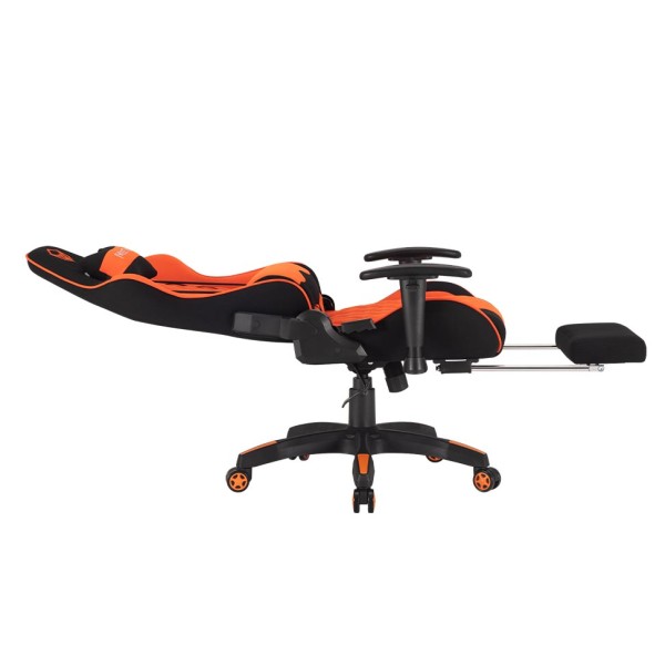 MeeTion MT-CHR25 Gaming Chair with Footrest and Back Massage - Black/Orange - كرسي ألعاب ميشن مع مساج ظهر