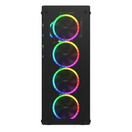 Darkflash Phantom 5 Fan RGB Temper Glass CASE - صندوف كمبيوتر داك فلاش فانتوم زجاجي