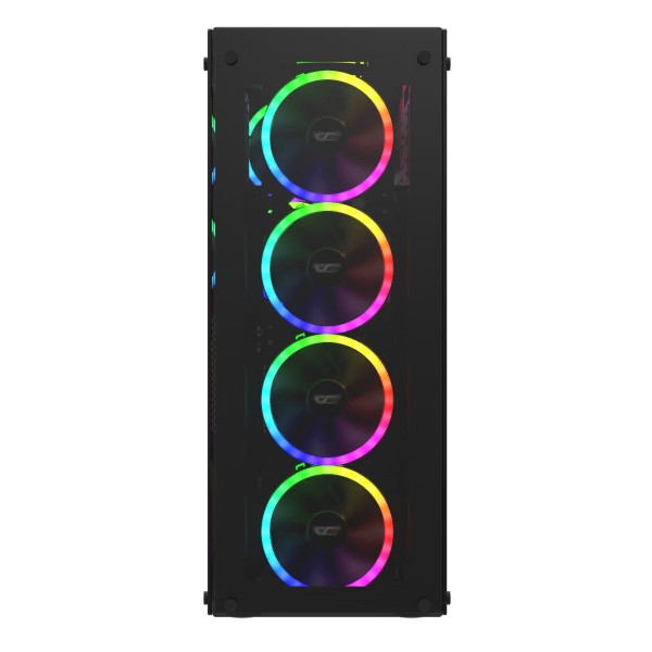 Darkflash Phantom 8 Fan RGB Temper Glass CASE - كيس كمبيوتر دارك فلاش فانتوم زجاجي