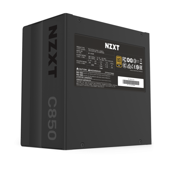 NZXT C850  80+ GOLD Certified Full Modular Active PFC Power Supply - مزود طاقة