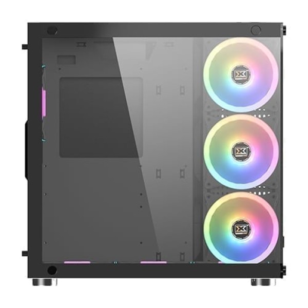 XIGMATEK AQUARIUS PLUS 7 RGB FAN CASE MID TOWER  - زيغماتيك صندوق كمبيوتر اكواريوس أسود
