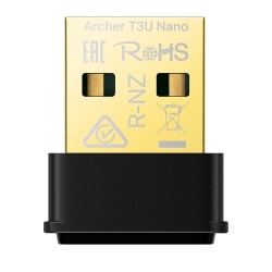 محول USB لاسلكي TP-LINK Archer T3U AC1300 – حجم نانو، دعم MU-MIMO وسرعة 400Mbps على تردد 5GHz